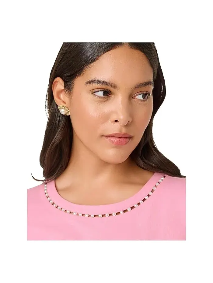 Топ с жемчужной отделкой Clairmont Lilly Pulitzer — изображение 4 из 4, розовый