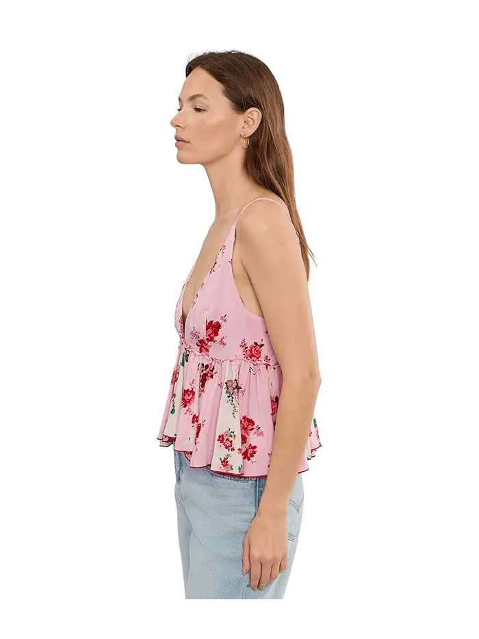 Топ с цветочным принтом Tillie Free People — изображение 3 из 5, розовый