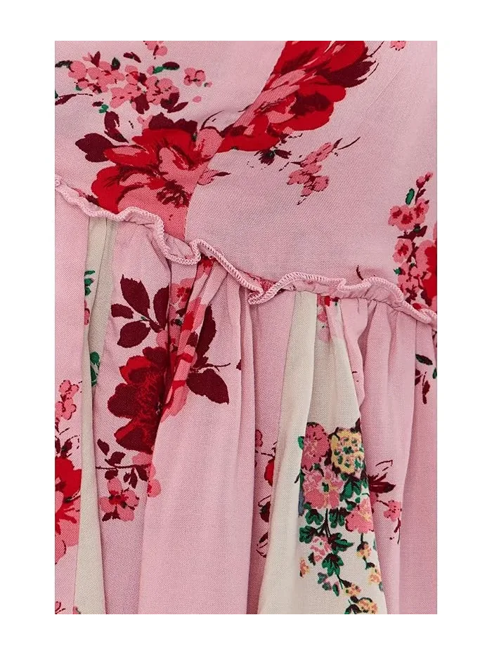 Топ с цветочным принтом Tillie Free People — изображение 5 из 5, розовый
