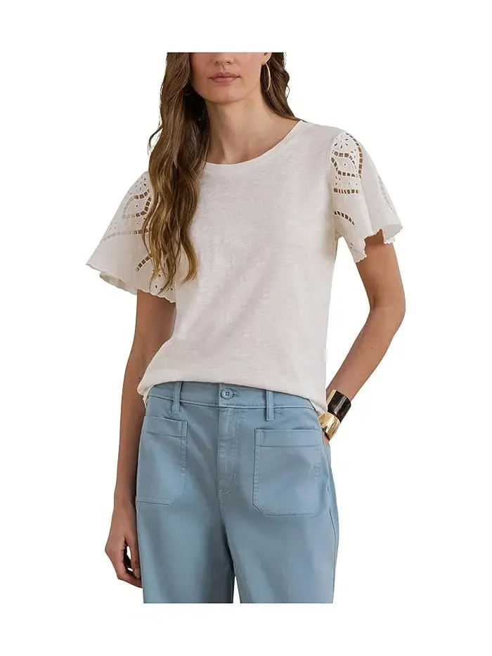 Топ с глазком Lauren Ralph Lauren — изображение 1 из 5, белый