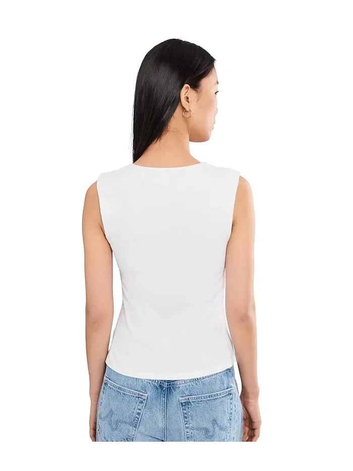 Топ без рукавов с встроенным бюстгальтером Petite Sleeveless Built In Bra Knit Top Liverpool Los Angeles — изображение 4 из 5
