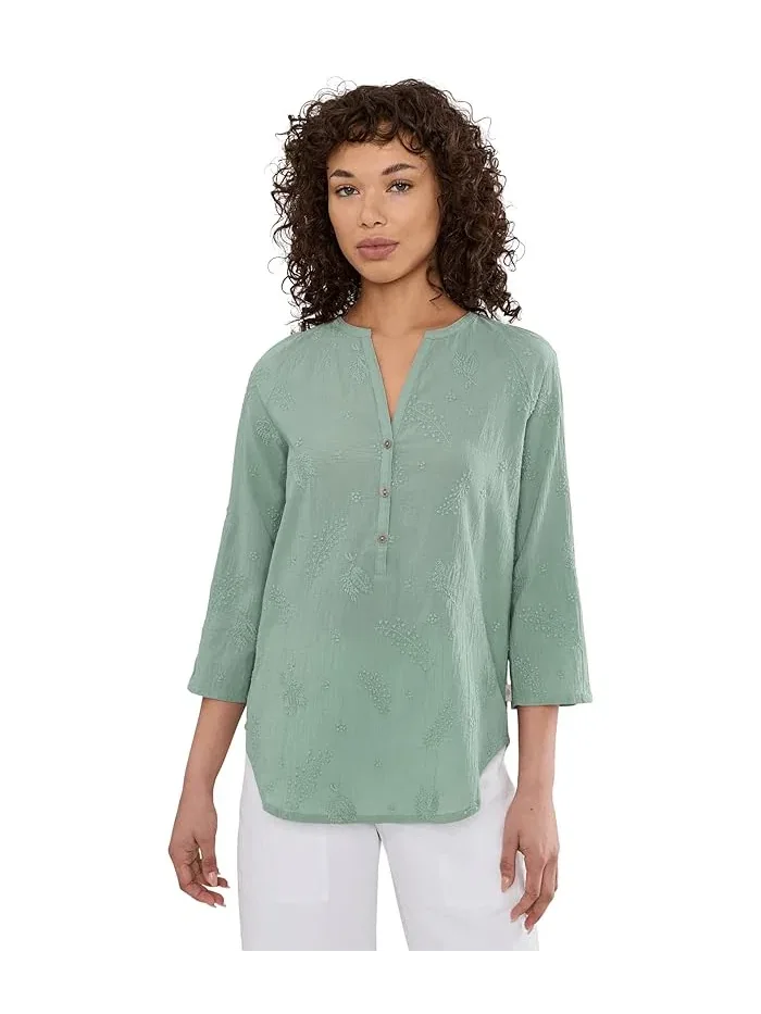 Туника Oasis Tunic II 3/4 Sleeve Royal Robbins — изображение 1 из 5, зеленый