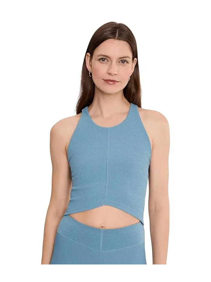 Топ Beyond Yoga Impulse Ribbed High Neck Tank — изображение 1 из 5, синий