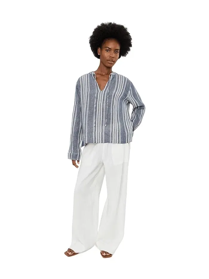 Топ из органического хлопка Dune Cotton Gauze Harbor Faherty — изображение 2 из 5, бриз моря