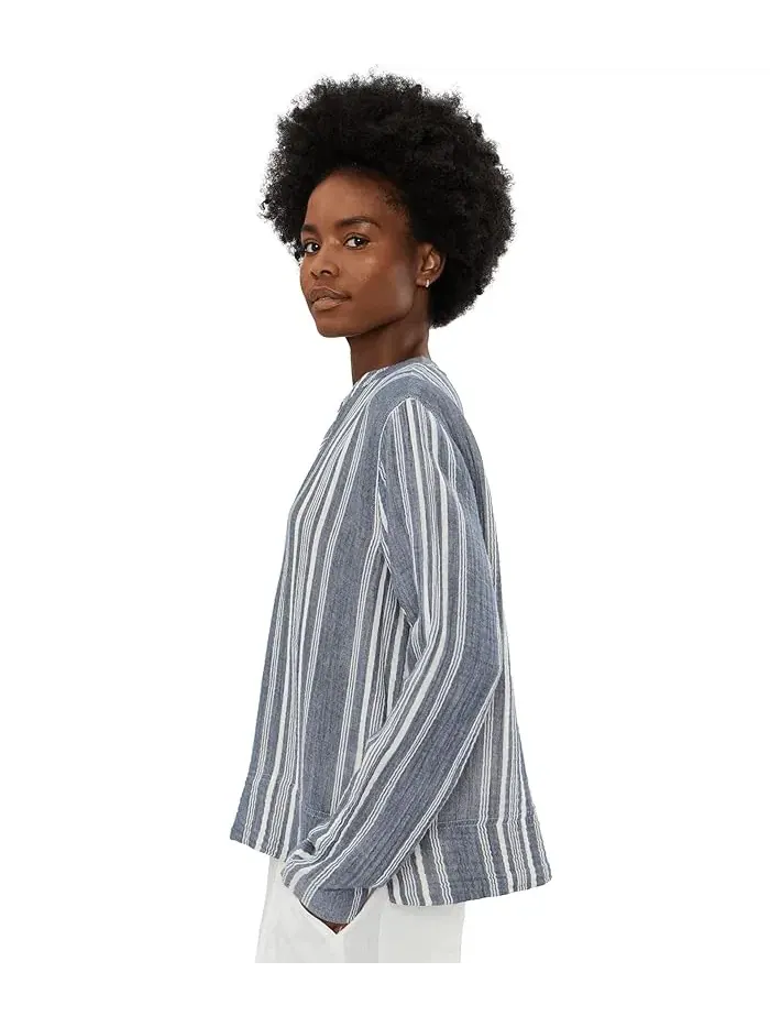 Топ из органического хлопка Dune Cotton Gauze Harbor Faherty — изображение 3 из 5, бриз моря