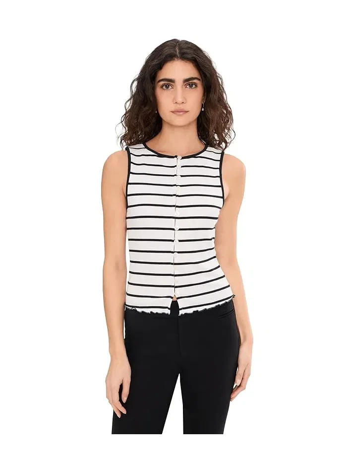 Топ Tilly Striped Tank Free People — изображение 1 из 5, черный/белый