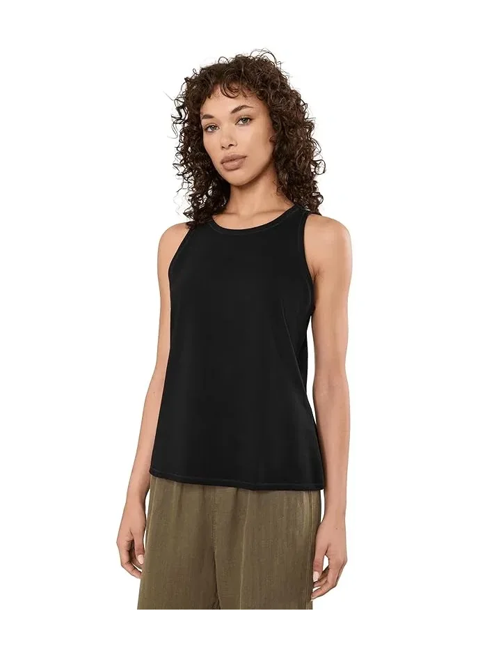 Топ Pima Cotton Stretch Jersey Round Neck Slim Eileen Fisher — изображение 1 из 5, черный
