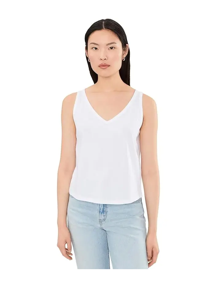 Топ Lilla P Organic V-Neck Tank — изображение 1 из 5, белый