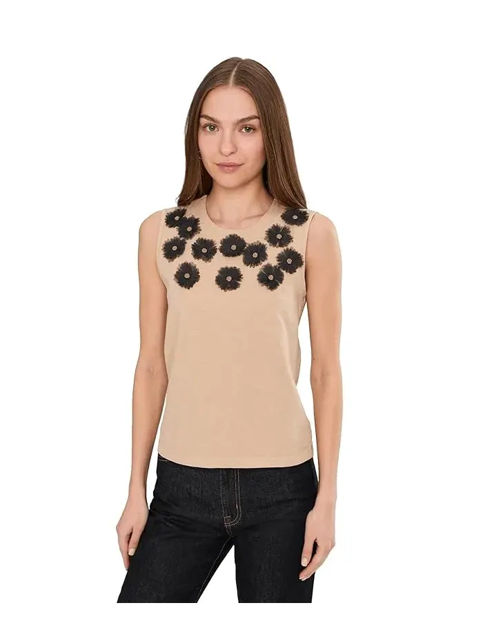 Топ с аппликацией из органзы Organza Applique Tank NIC+ZOE — изображение 1 из 5, мульти