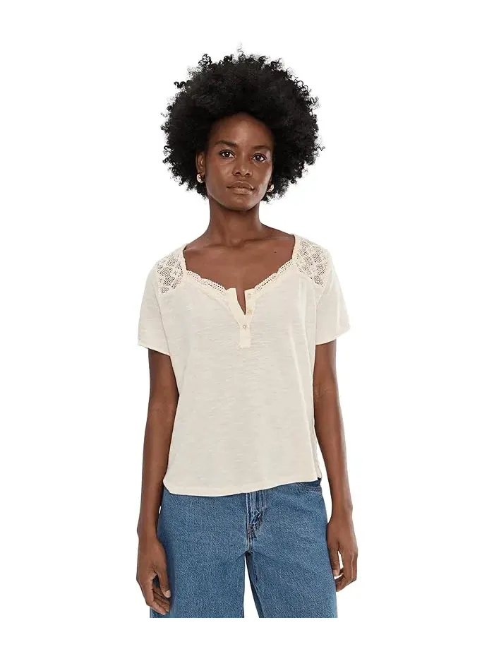 Футболка Free People We The Free Heirloom Henley — изображение 1 из 5, чайный