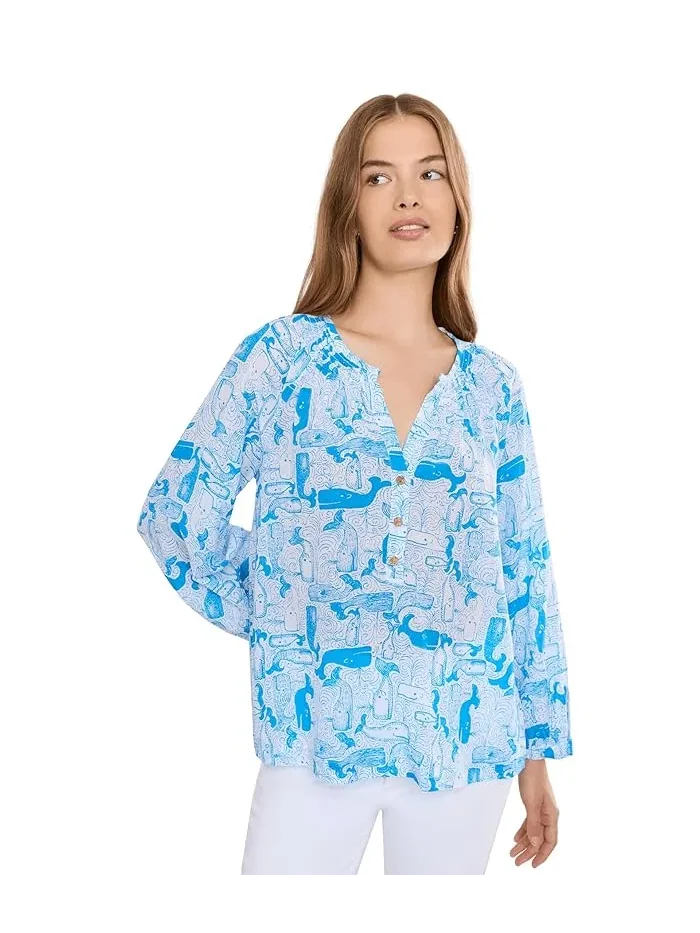 Топ с вырезом каре Andria Lilly Pulitzer — изображение 1 из 5, синий