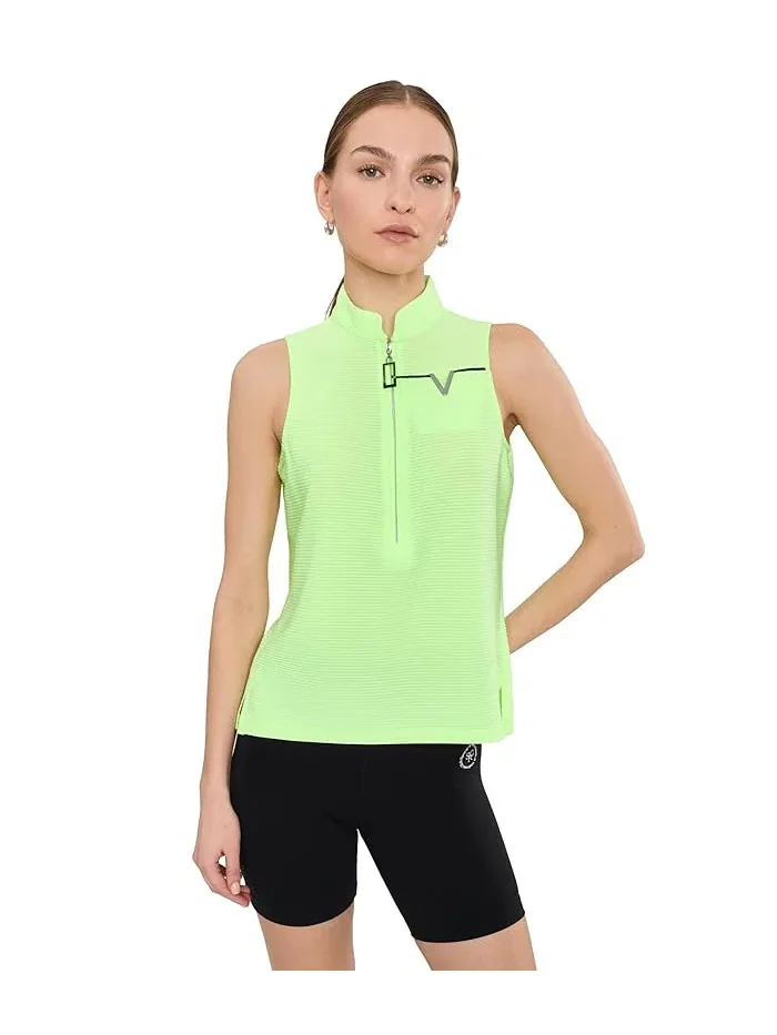 Топ без рукавов приталенный Ottoman Solid Sleeveless Jamie Sadock — изображение 1 из 5, синий