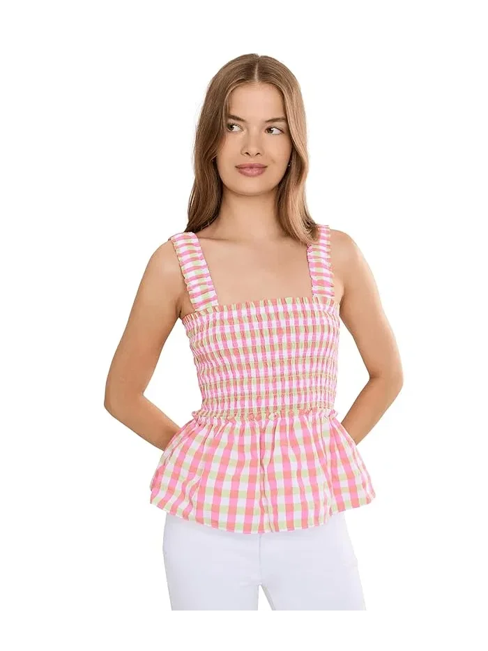 Топ с декоративной сборкой Hadly Lilly Pulitzer — изображение 1 из 5, розовый