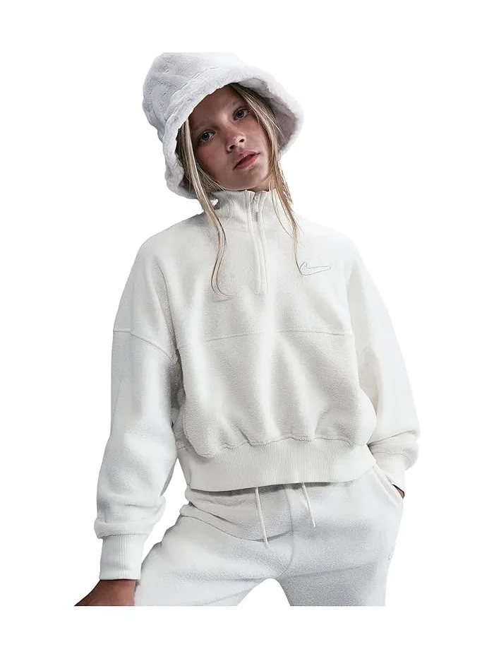 Флисовая кофта Sportswear Long Sleeve Nike Kids — изображение 1 из 5, белый