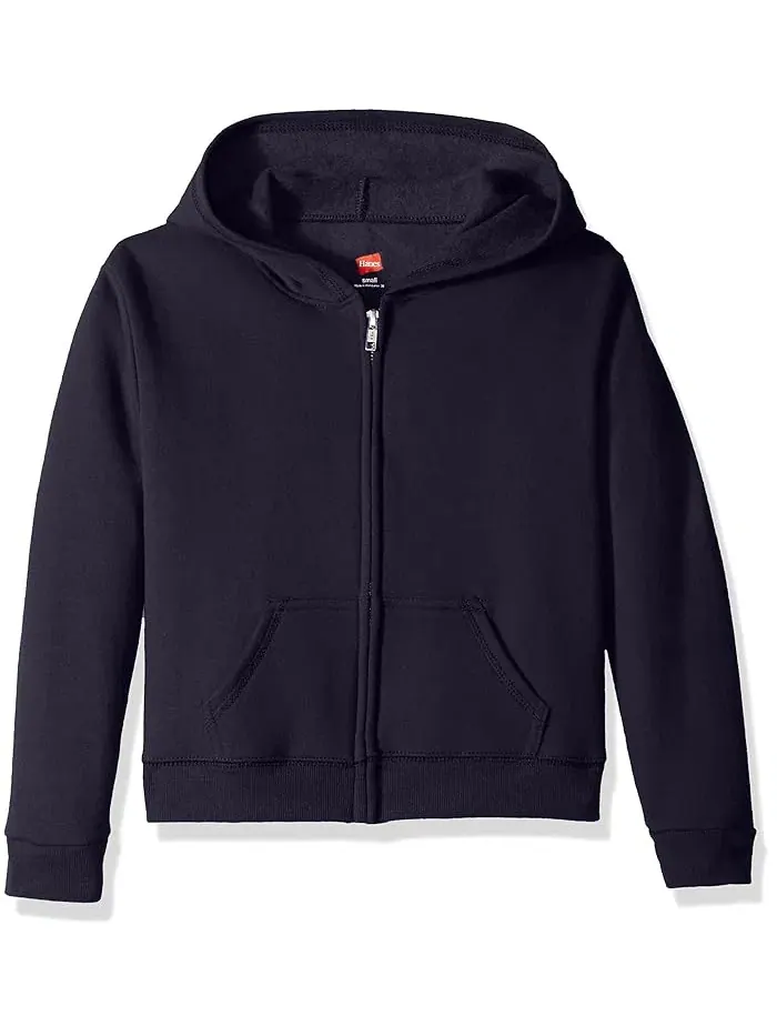 Худи на молнии флис Hanes — изображение 1 из 1, черный