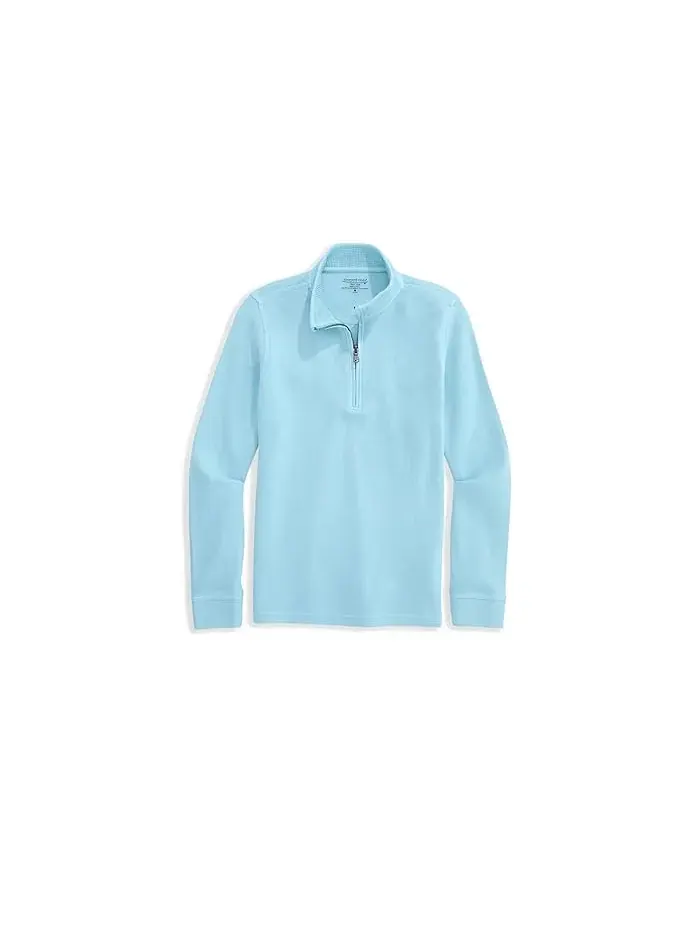 Свитшот с четверть-застежкой Coastline Garment Dye Q-Zip Vineyard Vines Kids — изображение 1 из 2, морской брызг