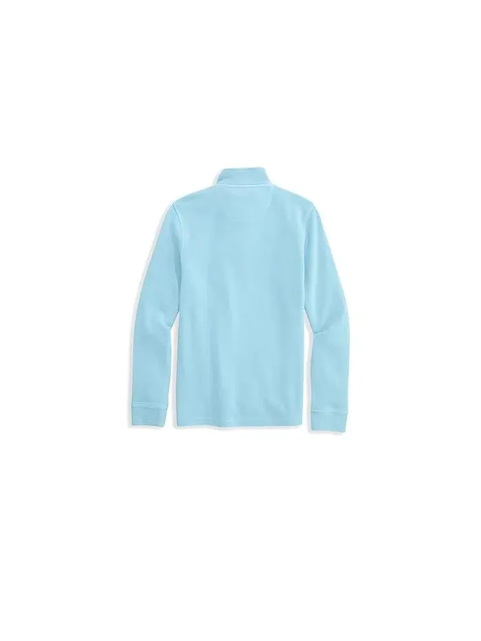 Свитшот с четверть-застежкой Coastline Garment Dye Q-Zip Vineyard Vines Kids — изображение 2 из 2, морской брызг
