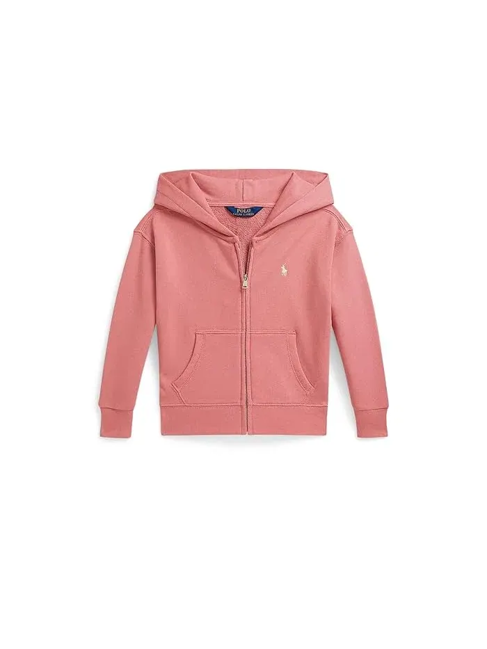 Худи на молнии Terry Polo Ralph Lauren Kids — изображение 1 из 2, розовый
