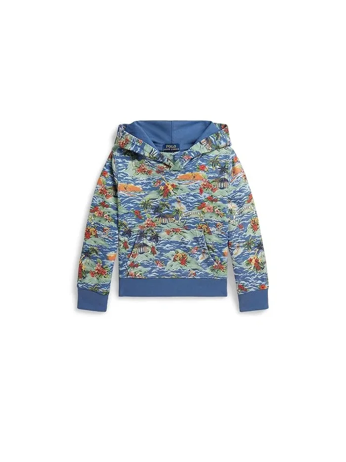 Худи с тропическим принтом French Terry Polo Ralph Lauren Kids, RL Surf Club — изображение 1 из 2, мульти
