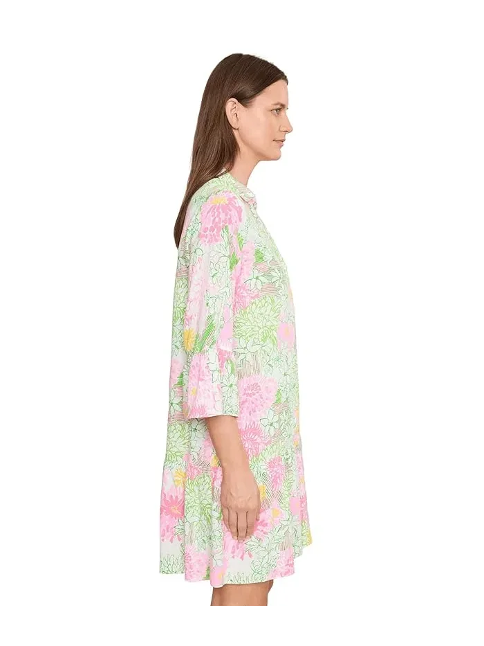 Платье-туника с цветочным принтом Rayanna Lilly Pulitzer — изображение 3 из 5, белый
