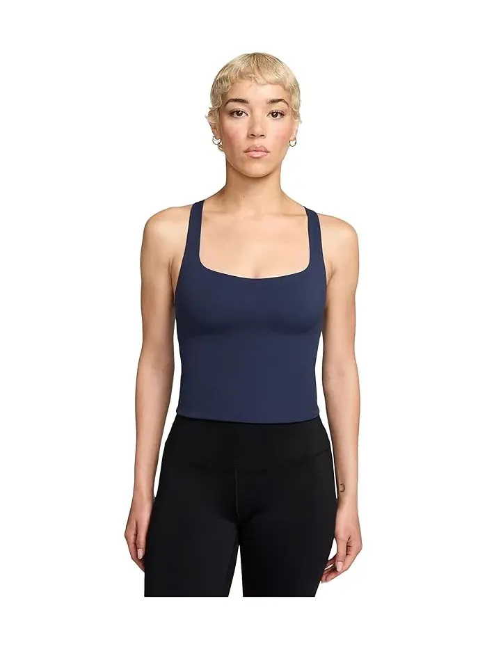 Спортивный топ-бра Nike Zenvy Light Support — изображение 1 из 3, темно-синий/белый