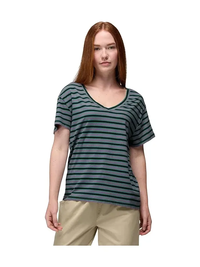 Футболка с V-образным вырезом Everyday V-neck Tee Prana — изображение 1 из 5, лиловый