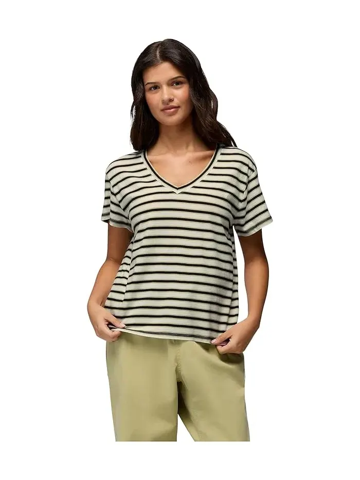 Футболка с V-образным вырезом Everyday V-neck Tee Prana — изображение 1 из 4, белый