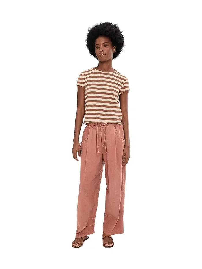 Футболка хлопковая Nora Tee Free People — изображение 2 из 5, шоколадный
