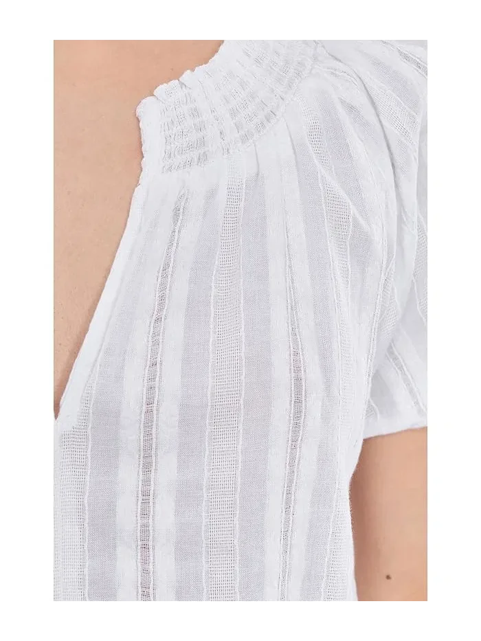 Блуза с полосками Meadow Blouse Splendid — изображение 5 из 5, белый