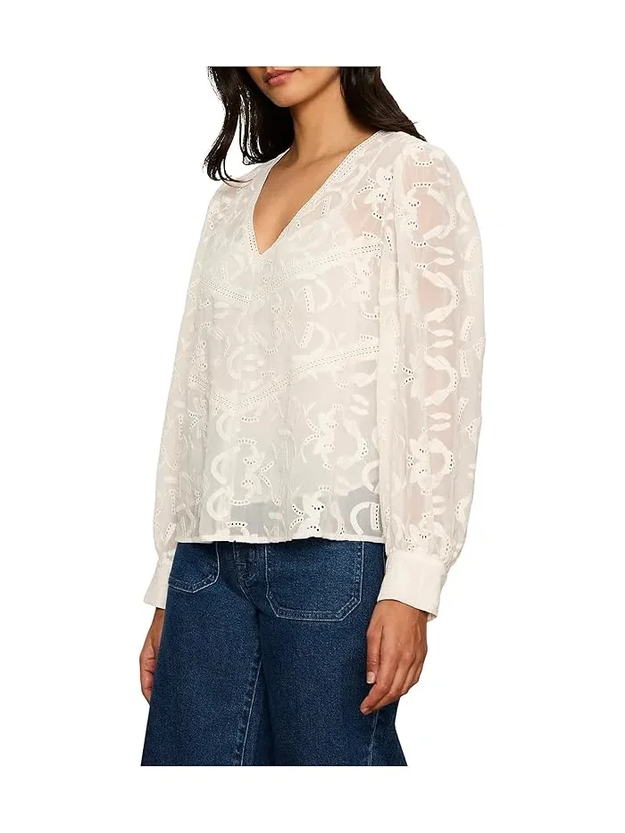 Блуза свободного кроя Daydreamer Popover Sanctuary — изображение 3 из 5, мел