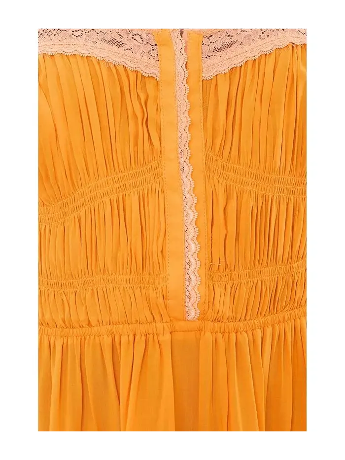 Платье мини кружевное So In Love Free People — изображение 5 из 5, розовый