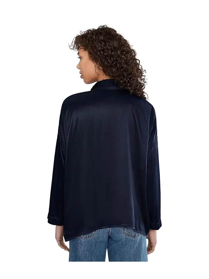 Рубашка с длинным рукавом Devin Dolman Button Up Michael Stars — изображение 4 из 5, ночной
