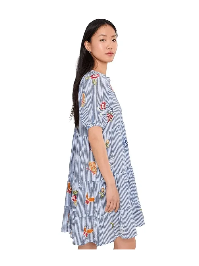 Платье с полосками Karia Dress Karyn Seo — изображение 3 из 5, синий