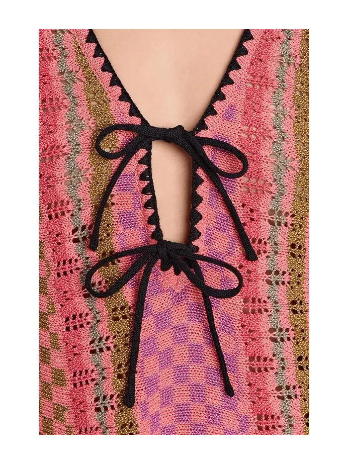 Платье мини с принтом Amalfi Twist Free People — изображение 5 из 5, розовый