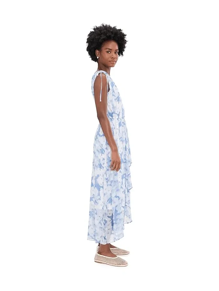 Платье миди с принтом Sleeveless Chiffon Printed Midi Calvin Klein — изображение 3 из 5, желтый