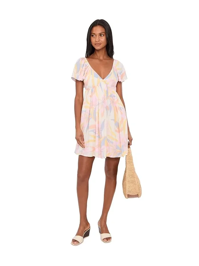Платье короткое с принтом Dreamland Salty Crew — изображение 2 из 5, кремовый