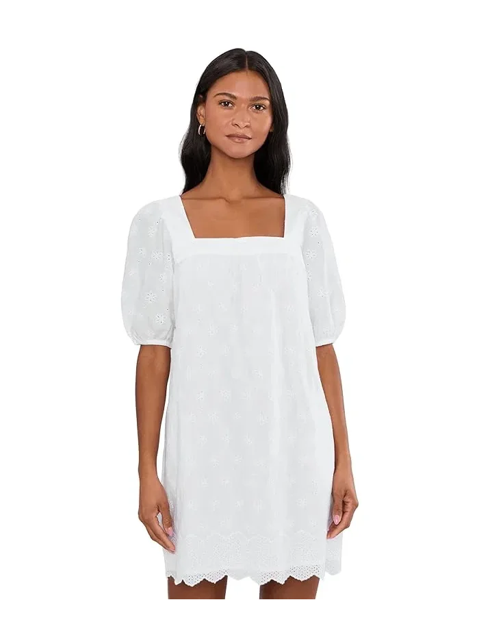 Платье с кружевом Serena Eyelet Dress Vineyard Vines — изображение 1 из 5, белый