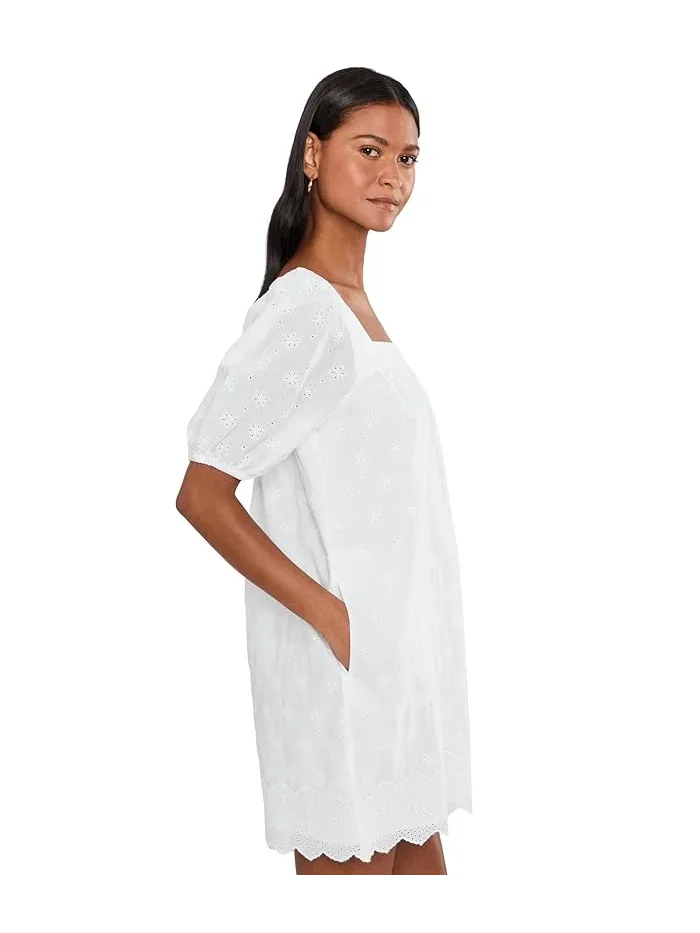 Платье с кружевом Serena Eyelet Dress Vineyard Vines — изображение 3 из 5, белый