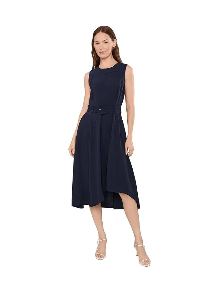 Платье A-силуэта Sleeveless Belted High Low Calvin Klein