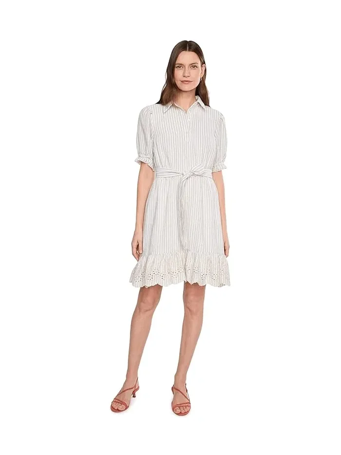 Платье мини с воланами и пышными рукавами Ruffle Puff Sleeve Mini Dress Vince Camuto — изображение 2 из 5, насыщенный черный