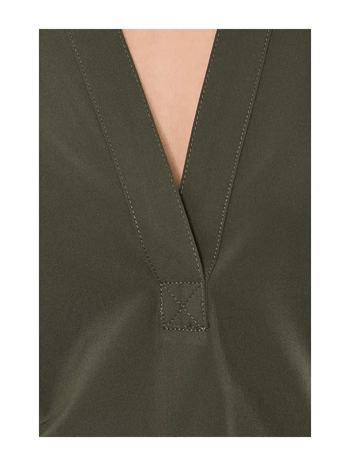 Платье миди с пышными рукавами Puff Sleeve Commuter Tiered Midi Calvin Klein — изображение 5 из 5, белый