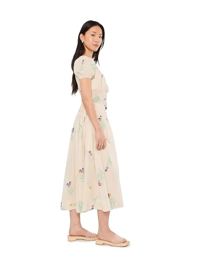 Платье миди Complete Me Free People — изображение 3 из 5, бежевый
