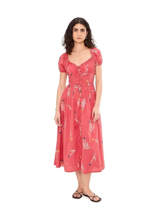 Платье миди с запахом Complete Me Free People — изображение 1 из 5, коричневый