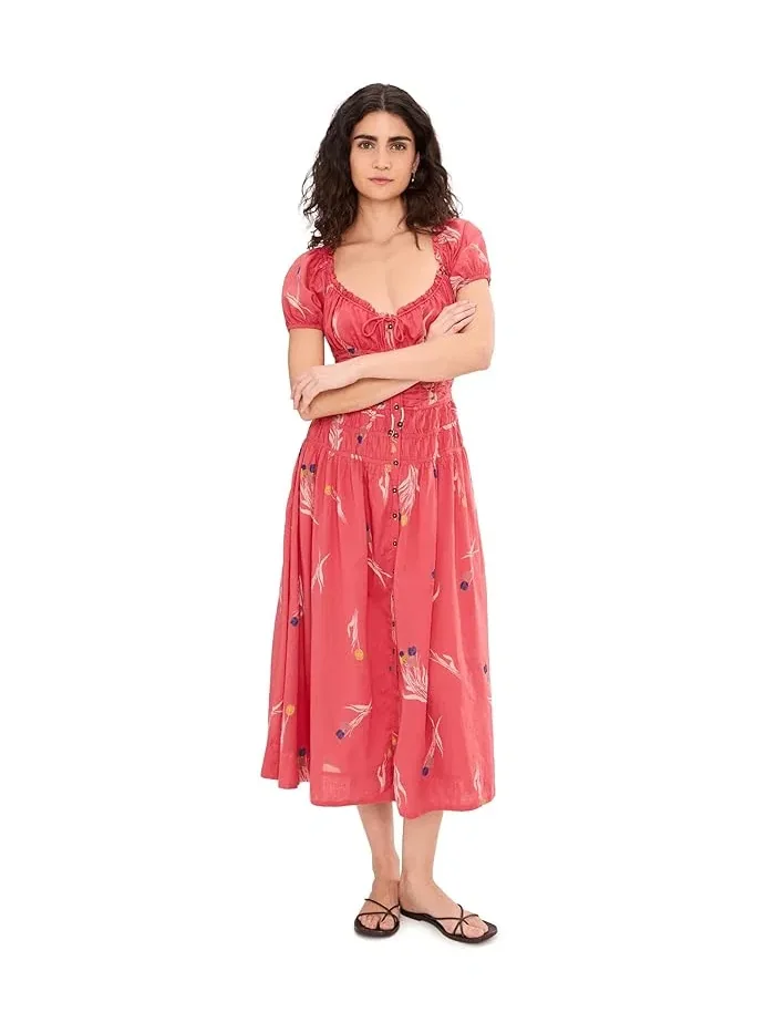 Платье миди с запахом Complete Me Free People — изображение 2 из 5, коричневый