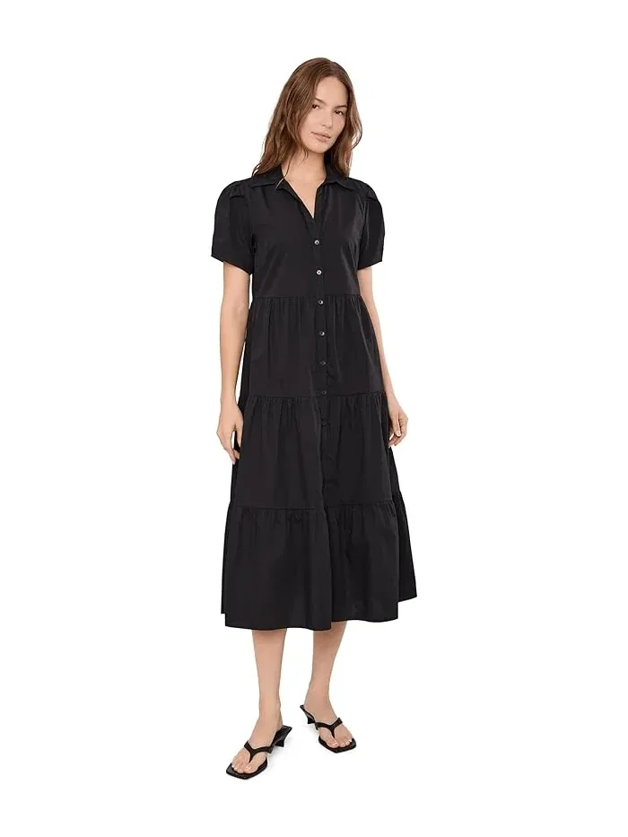 Платье A-line с воротником Calvin Klein — изображение 1 из 5, черный