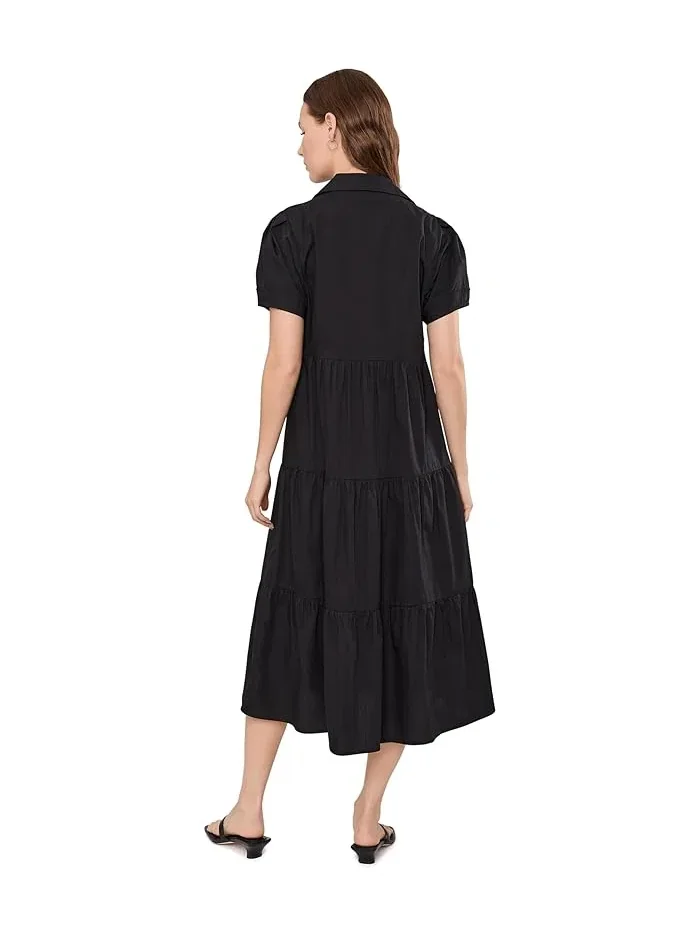 Платье A-line с воротником Calvin Klein — изображение 4 из 5, черный