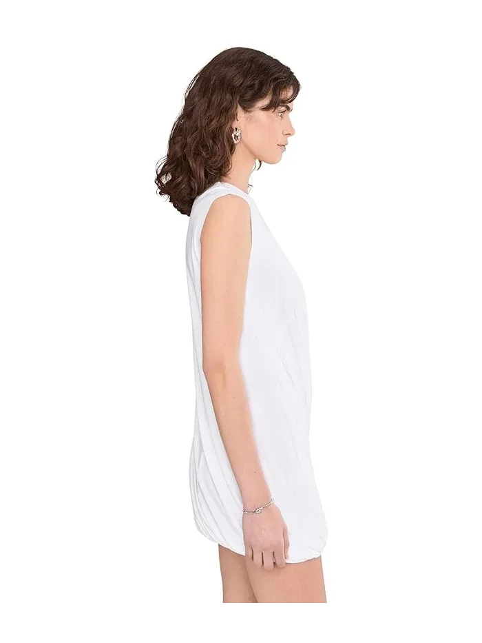 Платье мини Norma Kamali Sleeveless Twist — изображение 3 из 5, белый