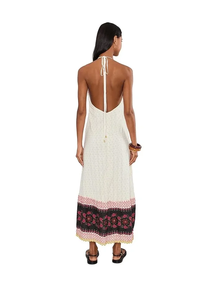 Платье макси с принтом Cubana Free People — изображение 4 из 5, слоновая кость