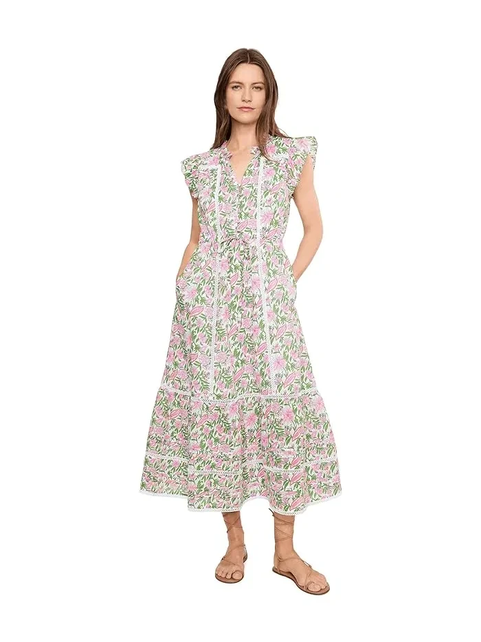 Платье с кружевной отделкой Abigail Vineyard Vines — изображение 2 из 5, черный