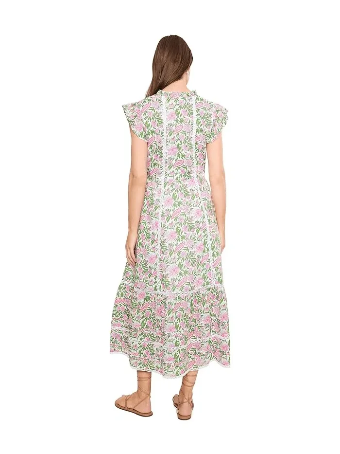 Платье с кружевной отделкой Abigail Vineyard Vines — изображение 4 из 5, черный